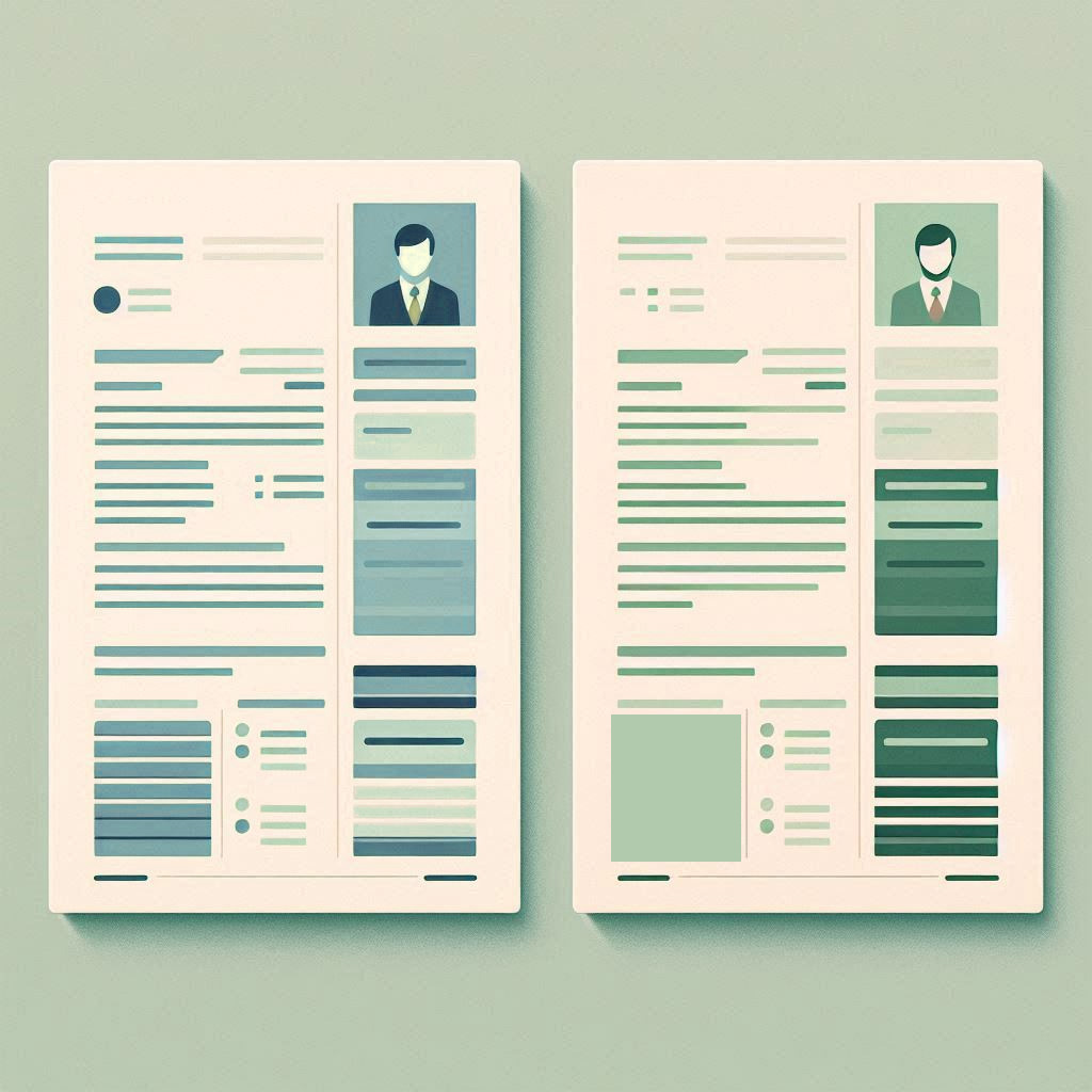 Infographic comparing chronological and functional resumes, explaining which format works best for different experience levels and job types.