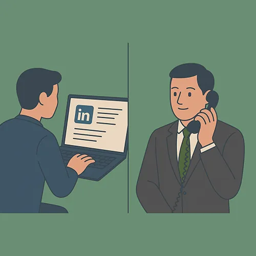 LinkedIn user with recruiters reaching out