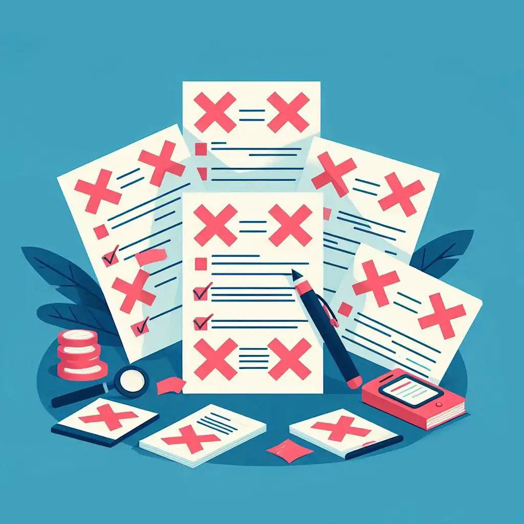 Professional recruiter reviewing a resume highlighting common resume mistakes that lead to instant rejection in 2025.